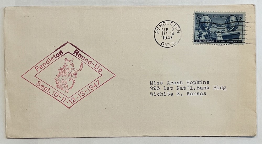 1947 PENDLETON OREGON CACHETED COVER HORSE