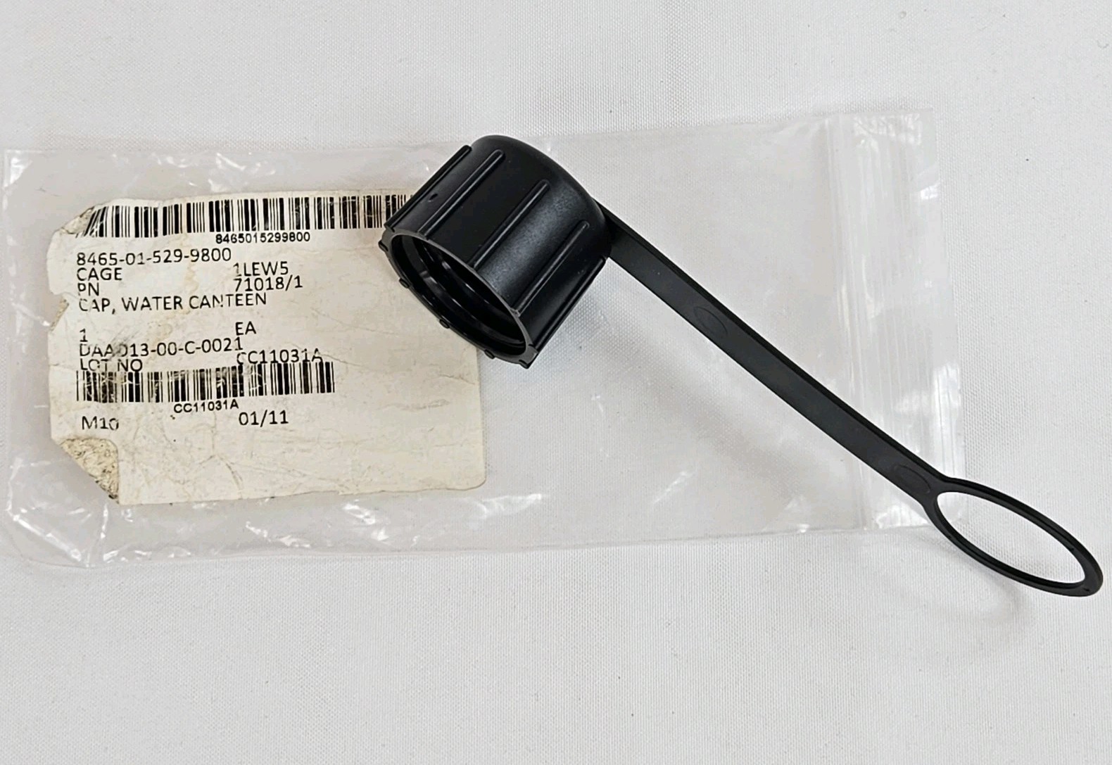 Water Canteen Cap Black 1 Quart/2 Quart NSN 8465-01-529-9800 US Military