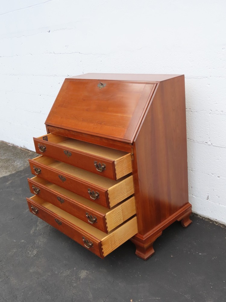 Maddox 1940s Solid Cherry Large Secretary Desk 6393
