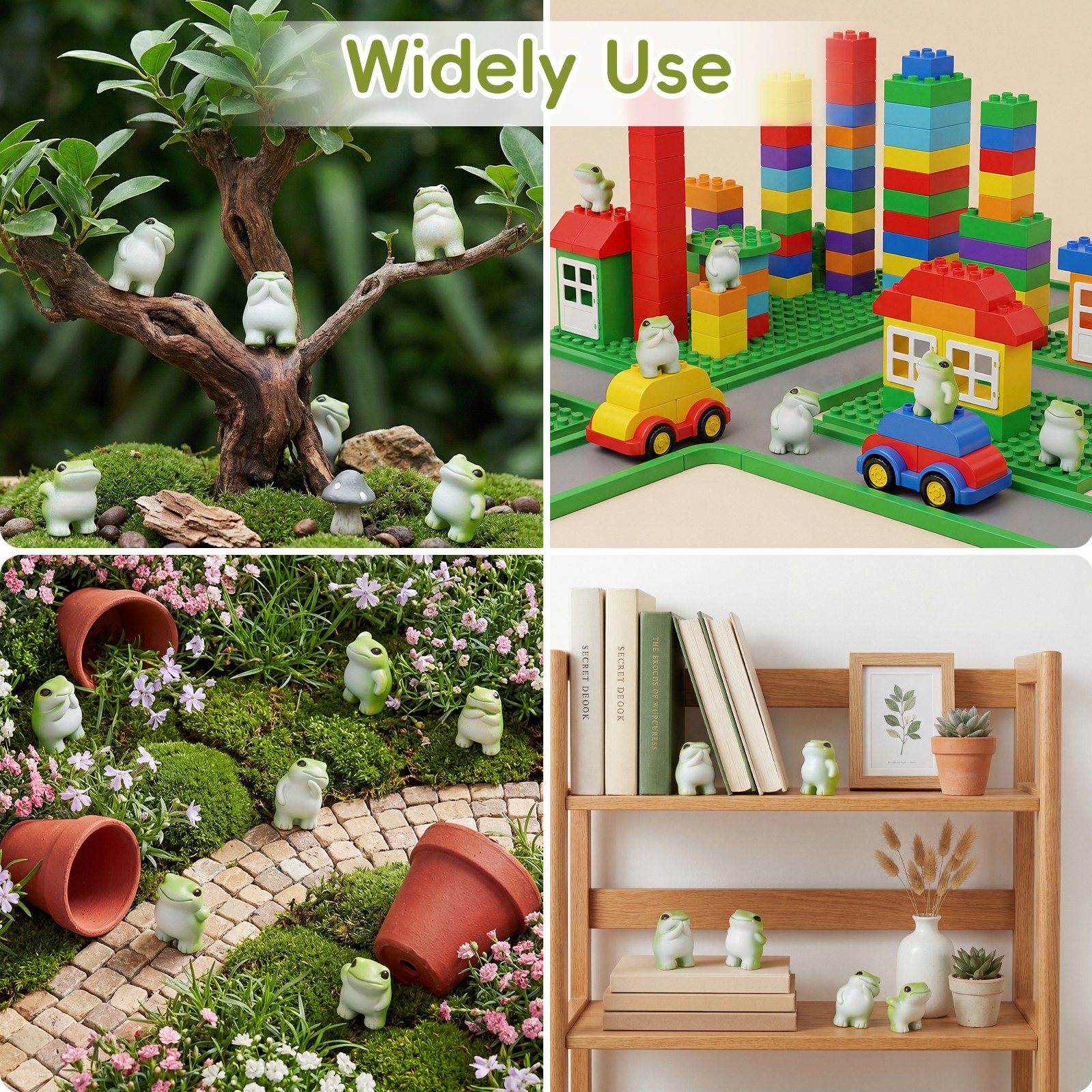 18-Piece Mini Resin Frog Figurines - Cute Garden Accents for Hiding & Decor