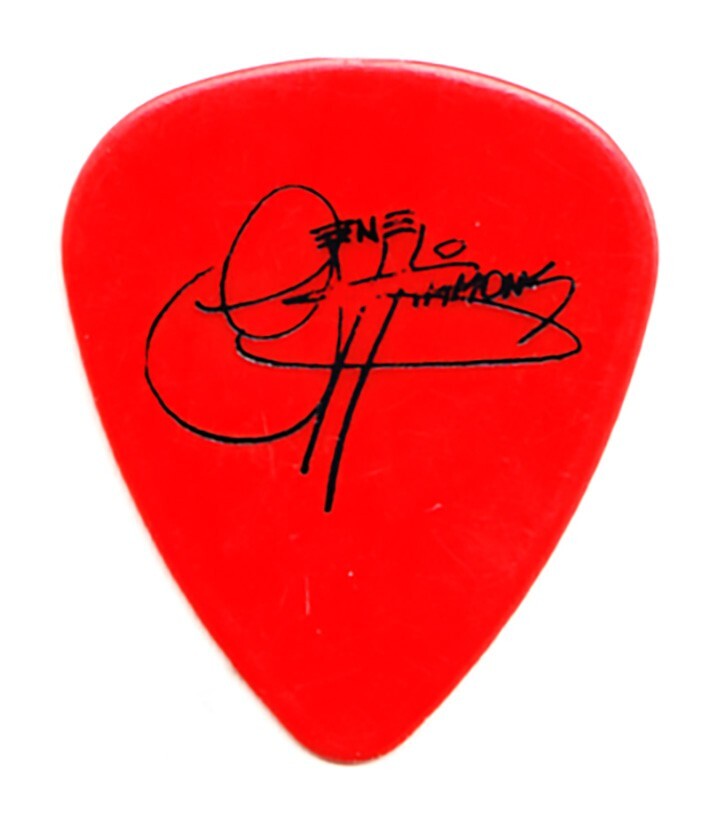 KISS Gene Simmons Signature Psycho Circus Spencers SS Red Guitar Pick - 1998