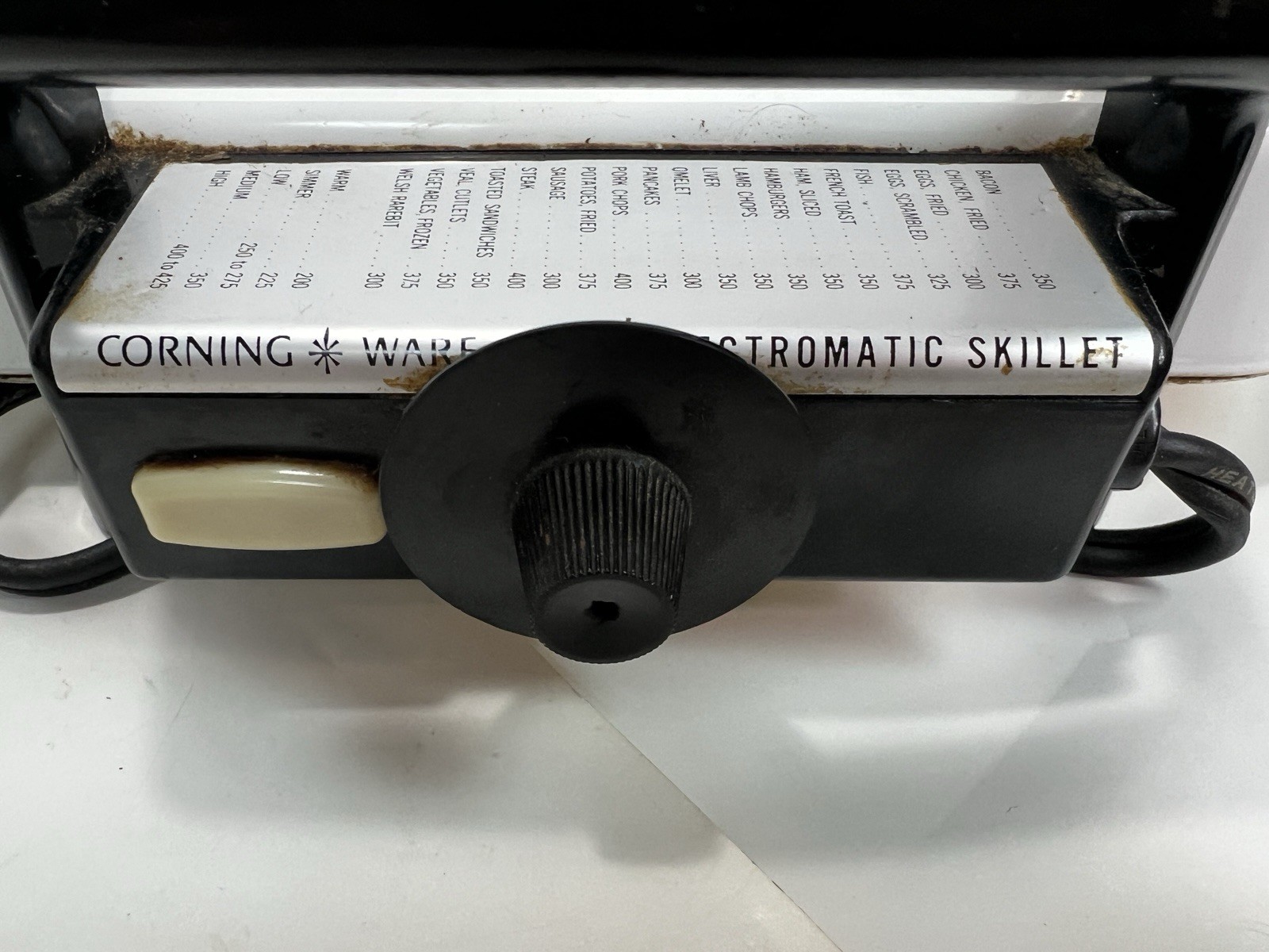 Vintage Corning Ware Electromatic Electric Skillet Hot Plate Warmer P-12-ES