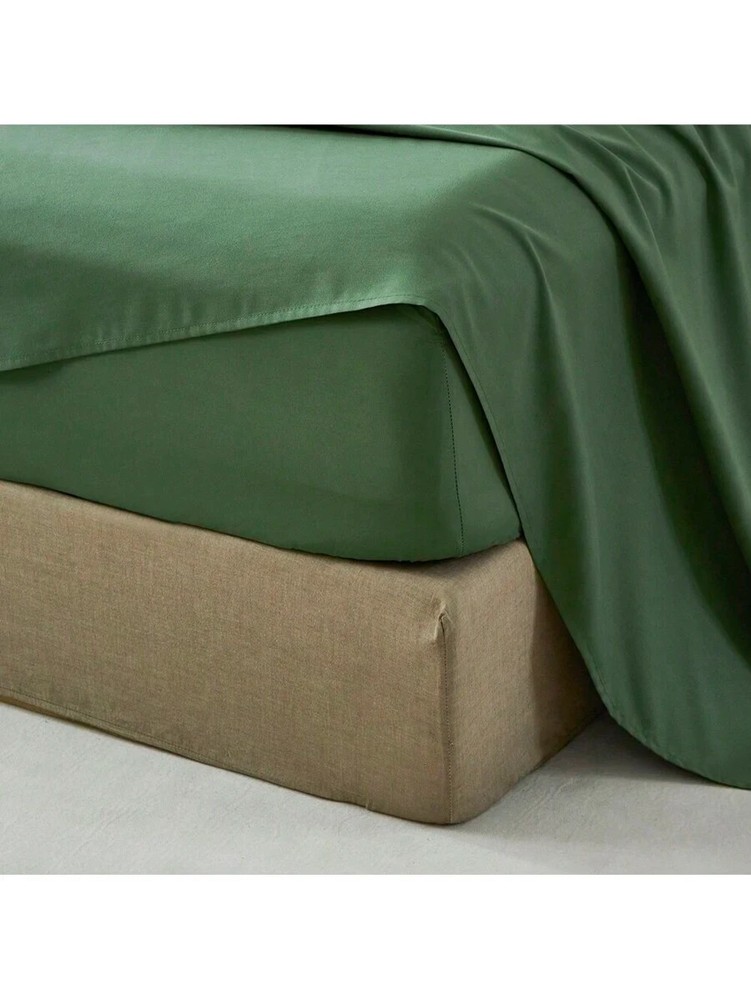 3/4 Piece Bed Sheet Soft Cooling Comfortable Breathable Bedding, Dark Green