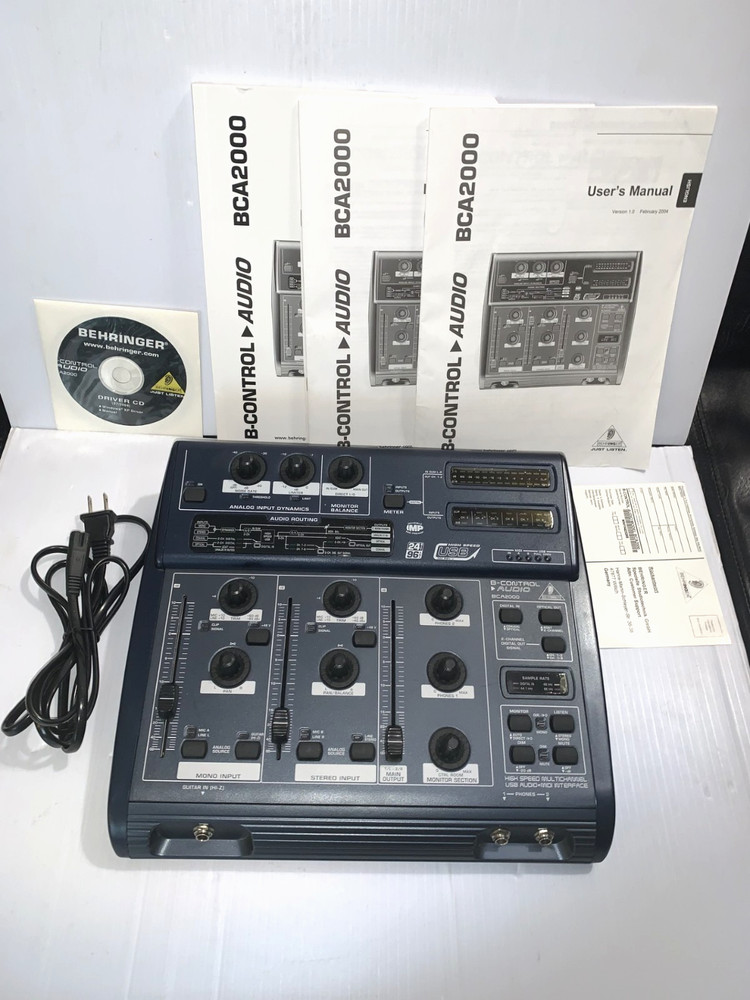 Behringer B-Control Audio & MIDI Control Interface BCA2000 w/ Manual & Driver CD