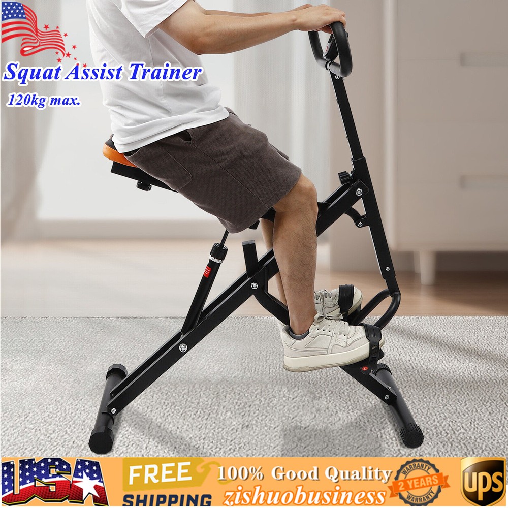 Adjustable Squat Machine Trainer Rowing Machine 264lbs for Ab Workout Glutes