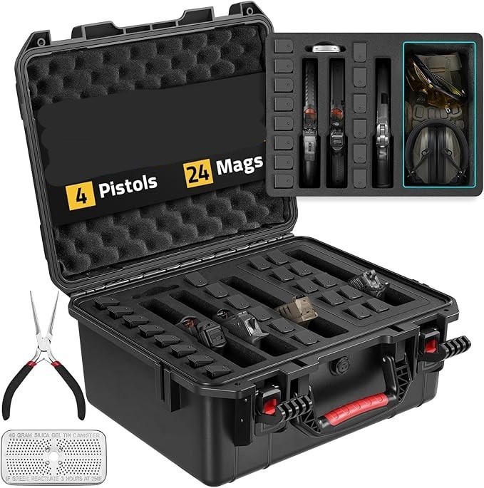 Waterproof & Shockproof Hard Protective Cases with Pre-cut Lining Lockable Hard