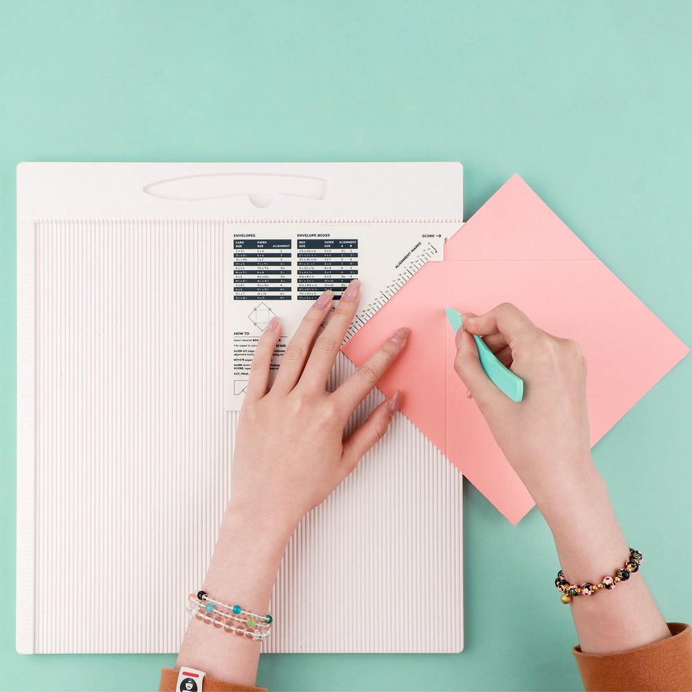 12x12" Scoring Board for Making Envelopes,Envelope Boxes&Gift Boxes–Large Mul...