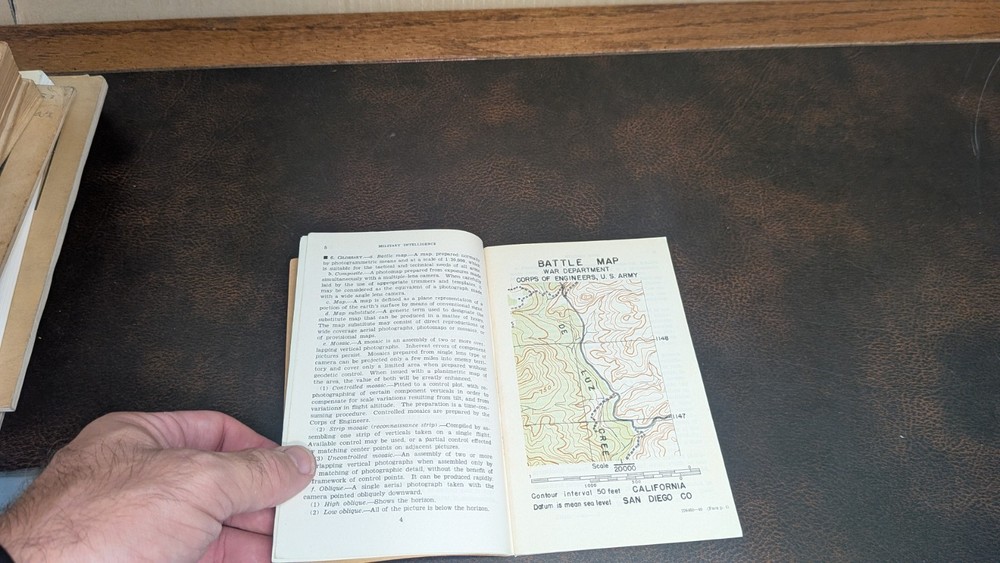 Original WWII War Department Basic Field Manual Maps