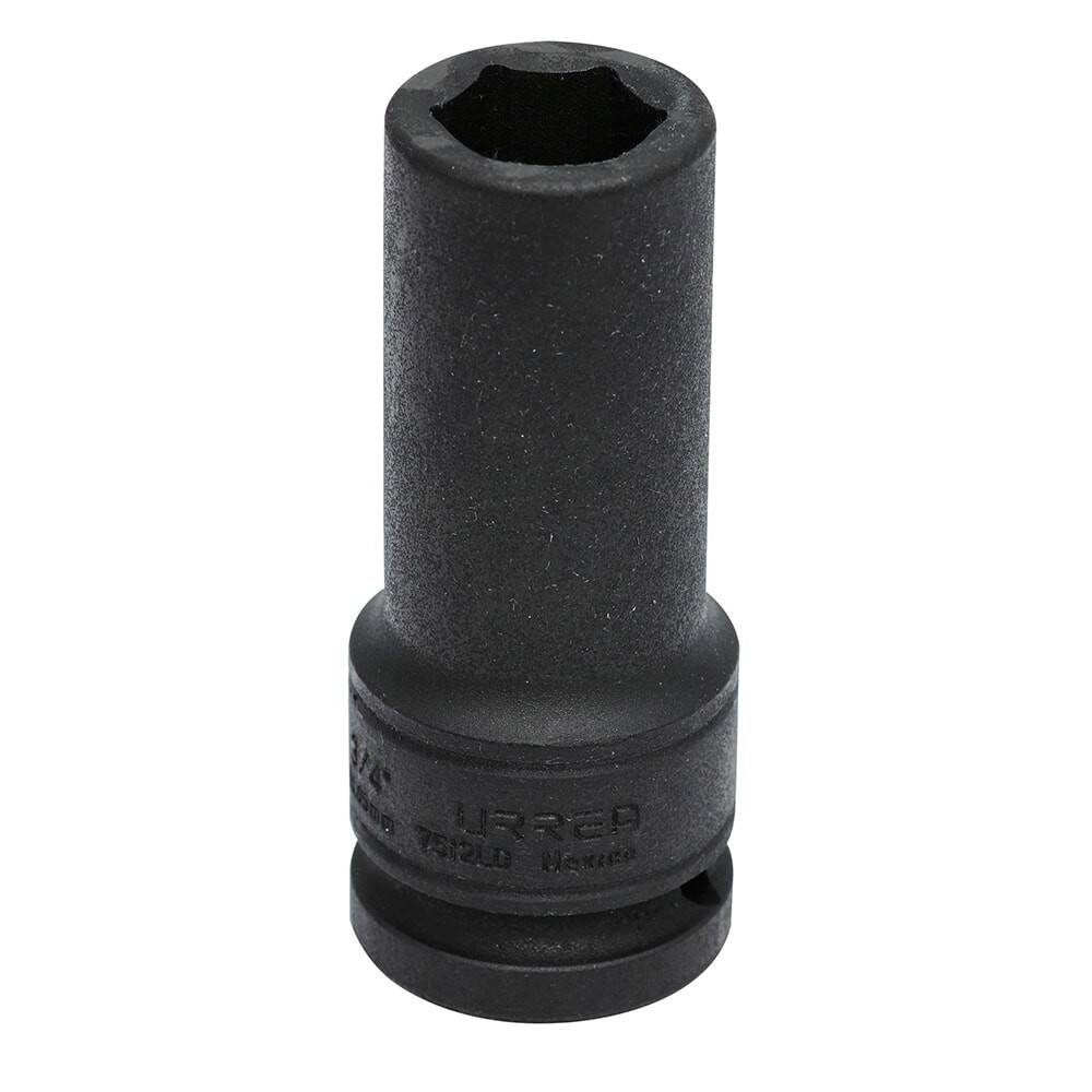 URREA 7512LD 3/4" Drive Thin-Wall Black Deep Impact Socket 6 Point 3/4"