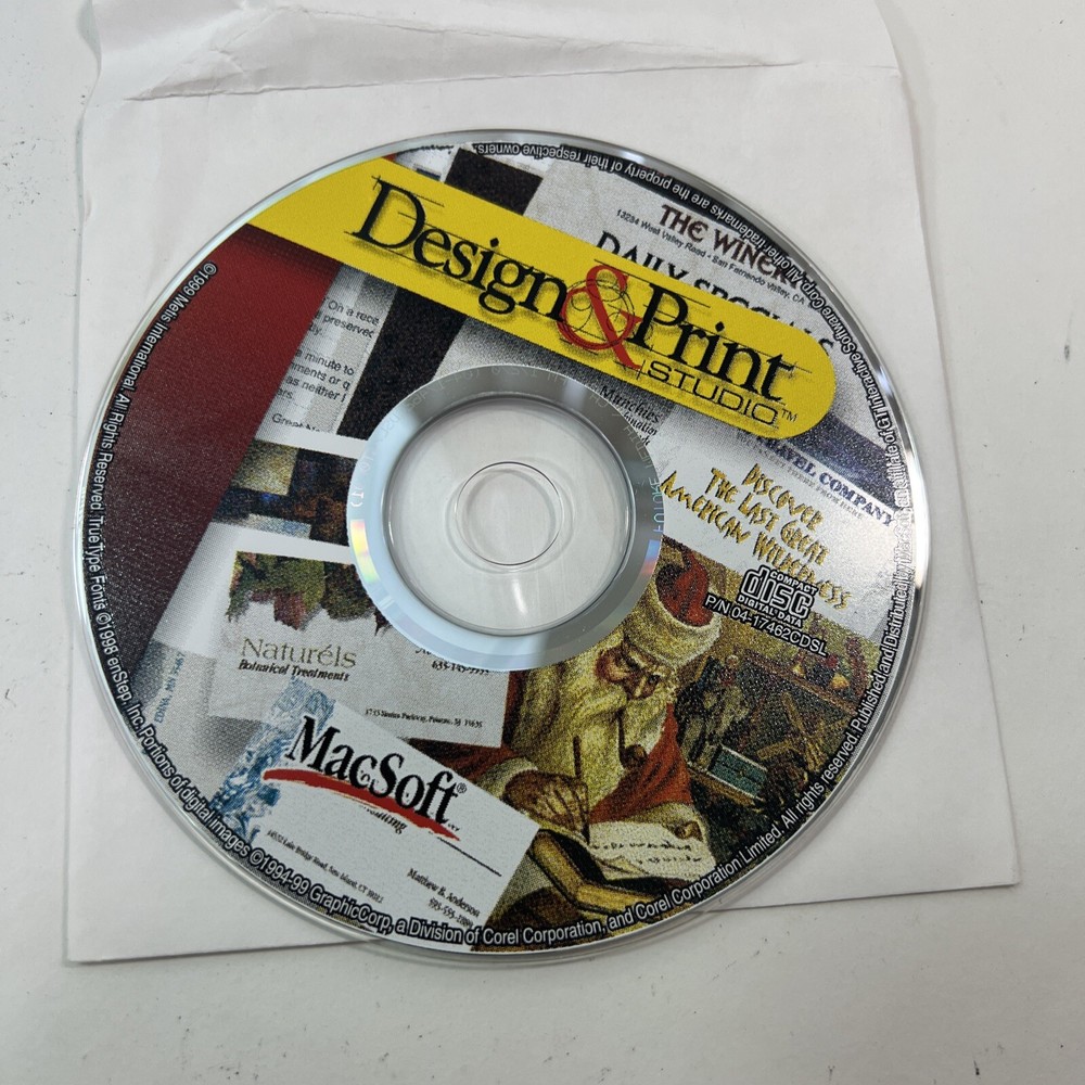 Design & Print Studio Mac-soft Rare! 