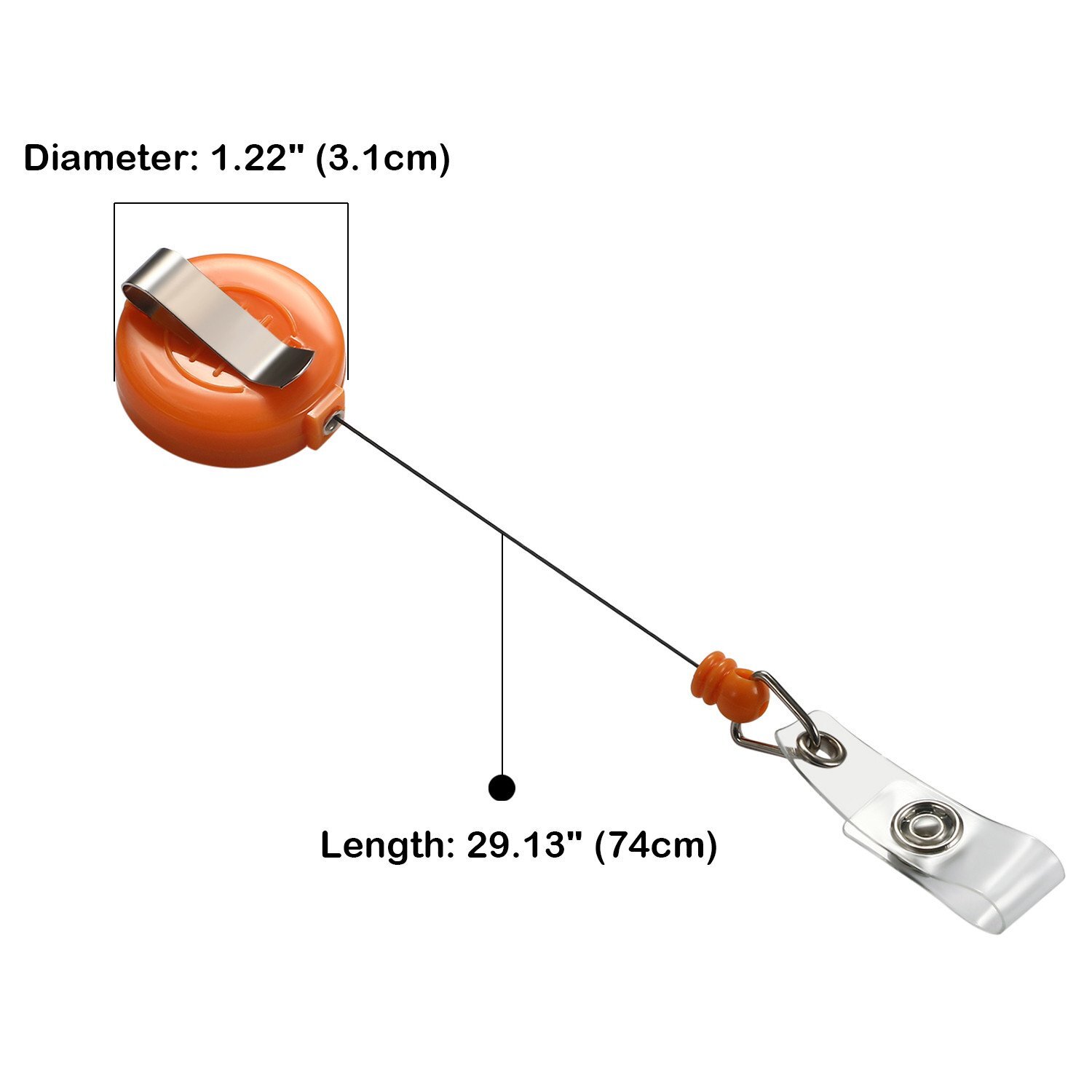 20pc Clip On Retractable Badge Holder ID Name Reel Card Holders For Nurse Doctor