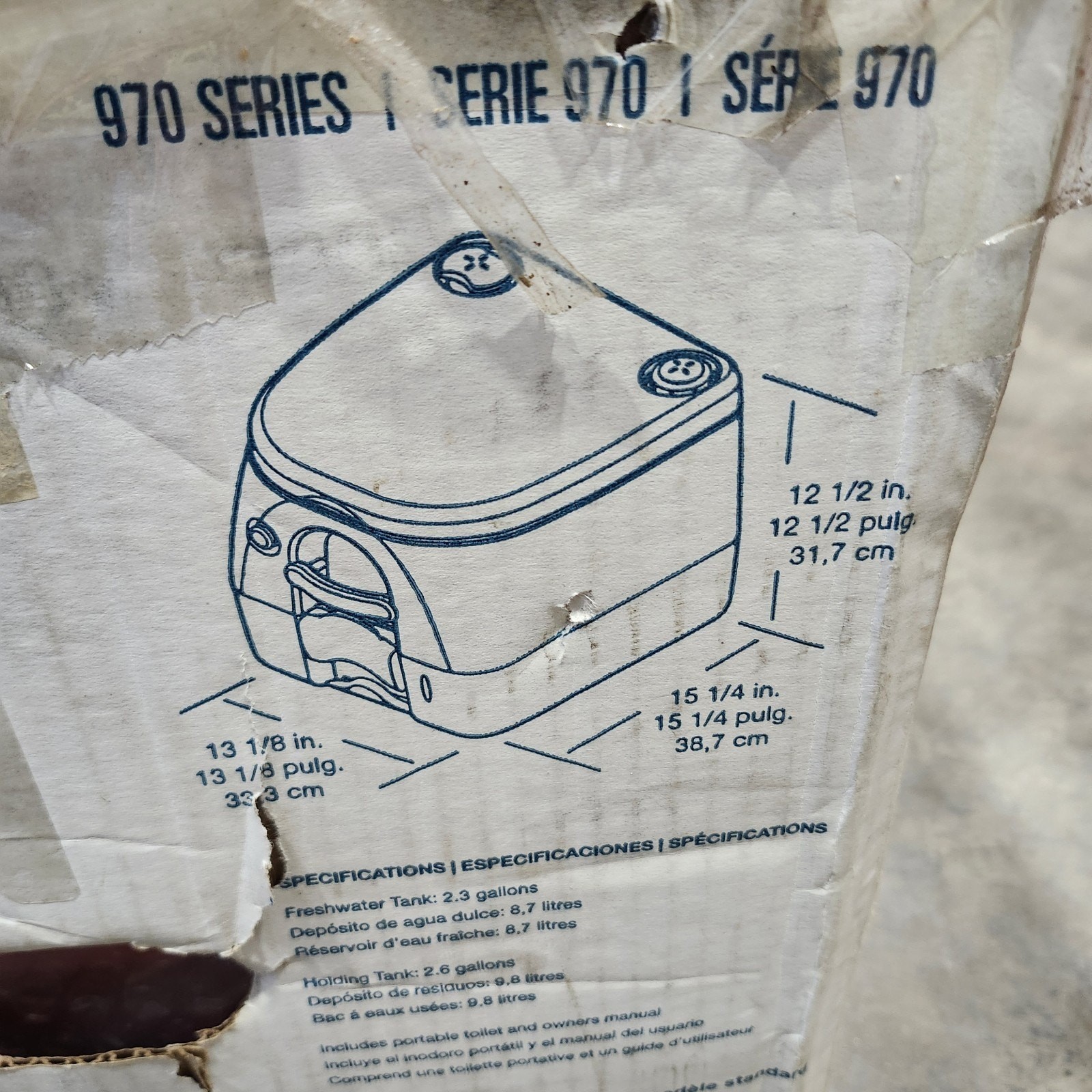 Dometic 301097206 Portable Camping Toilet 970 Series Porta Potti - 2.6 Gal.