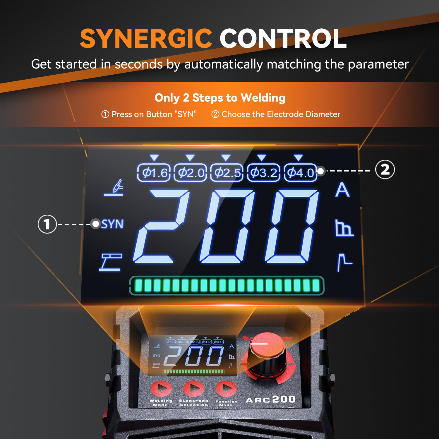 200A Stick Welder 110/220V ARC/MMA/Lift TIG Welding Machine IGBT Inverter Portab