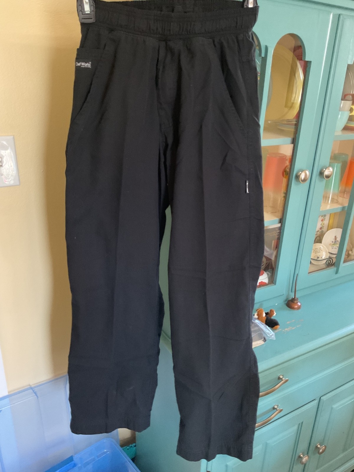 4 Pair Chef Works Pants Unisex XS 2 Back Pockets 28” Inseam Elastic Waist