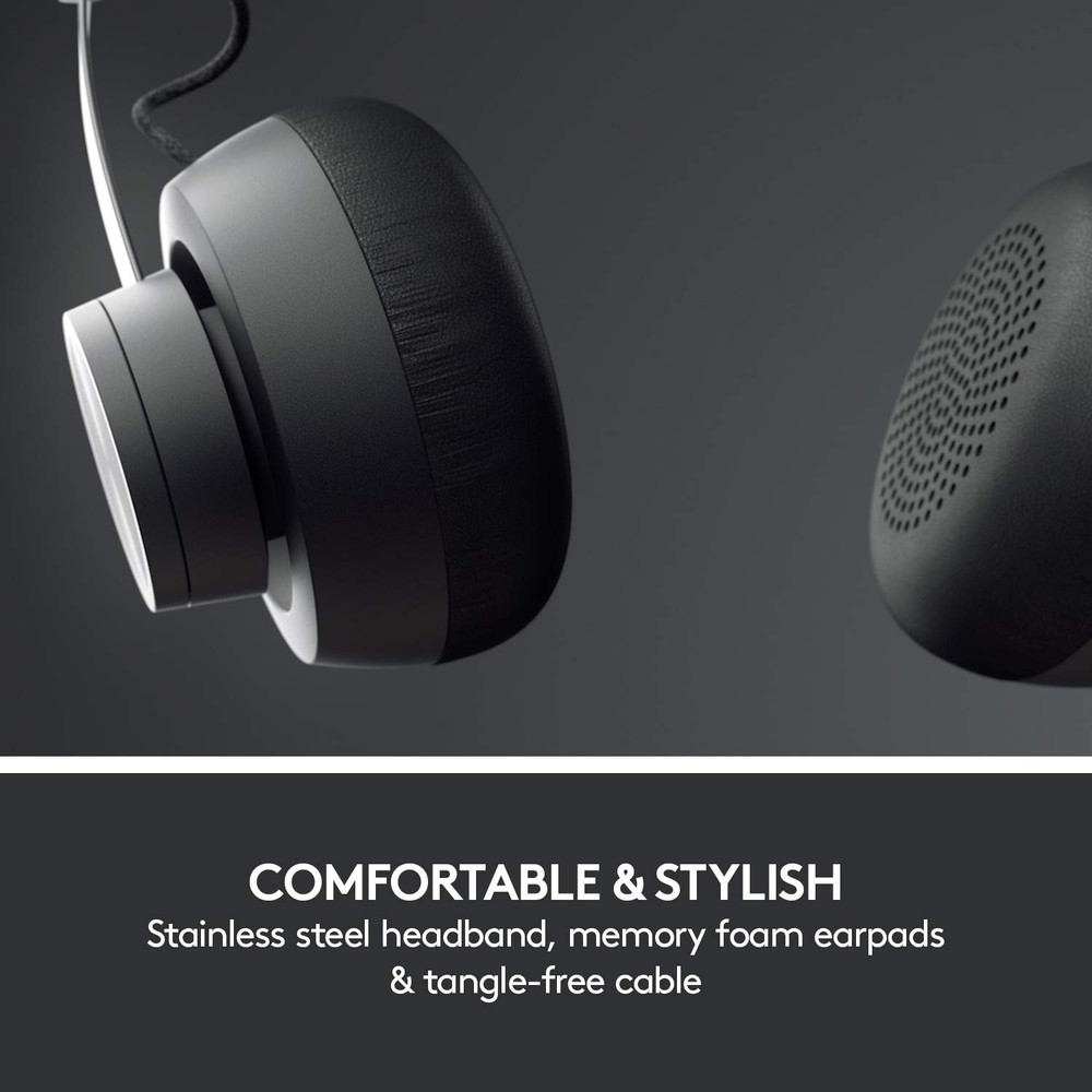 Logitech Zone Wired Noise Cancelling Headset, USB-C with USB-A Adapter - Graphit