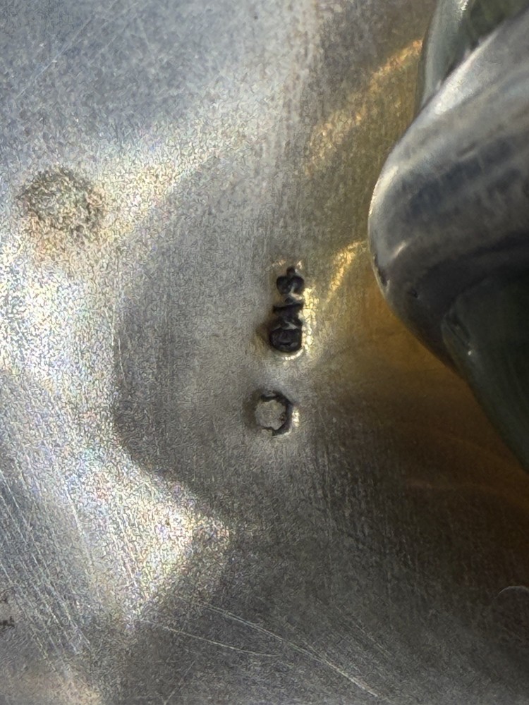 Austrian Art Nouveau Silver and Enamel Candlestick by Georg Adam Scheid, ca 1900