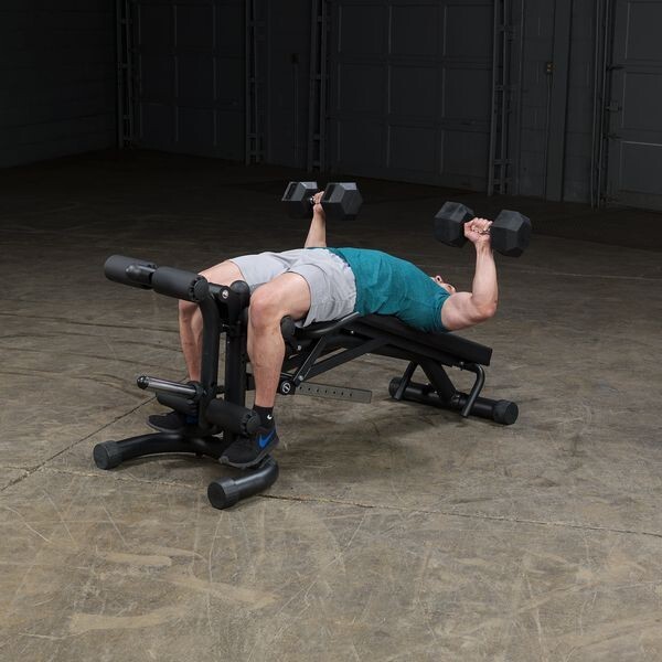 Body-Solid Flat Incline Decline Bench with Leg Developer Attachment (FID46)