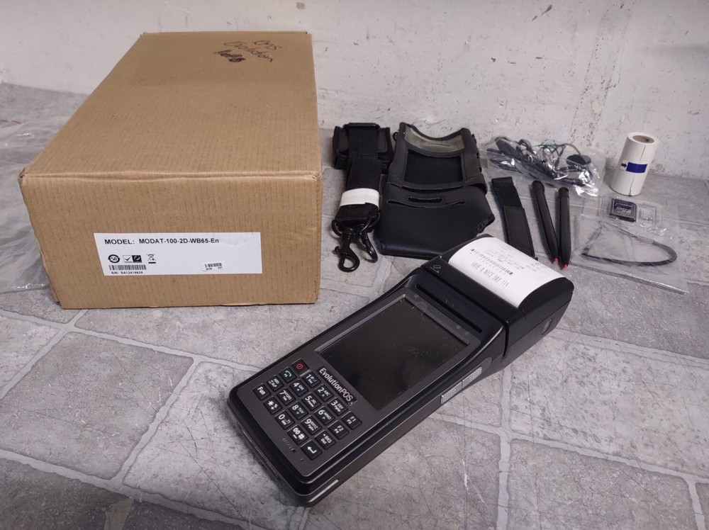 UNTESTED Handheld Pos Terminal NO POWER ADAPTER