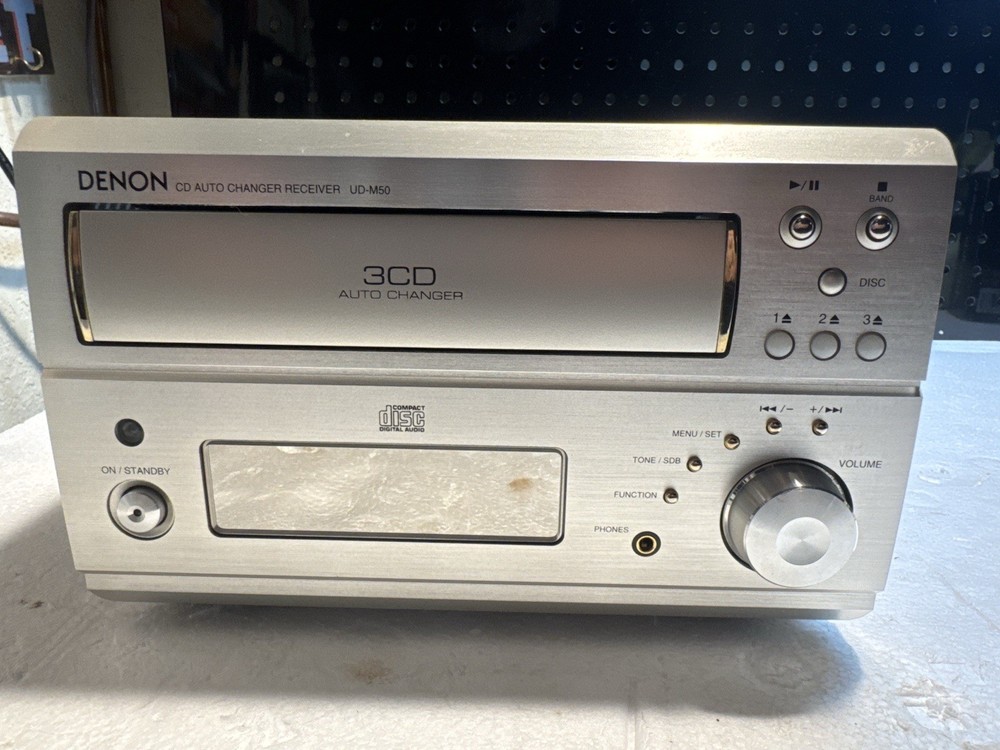 Denon UD-M50 CD Receiver 3 Disc Changer Stereo System Tested Working