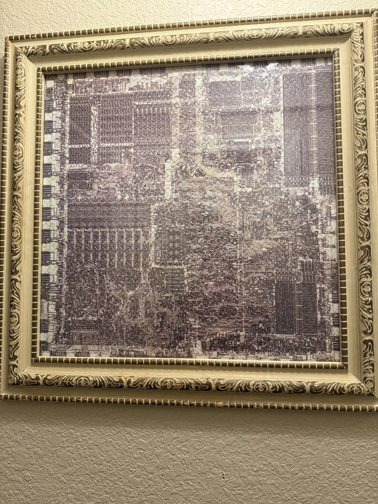 The Intel 8086 Framed Puzzle- An 8-bit Microprocessor Wall Art