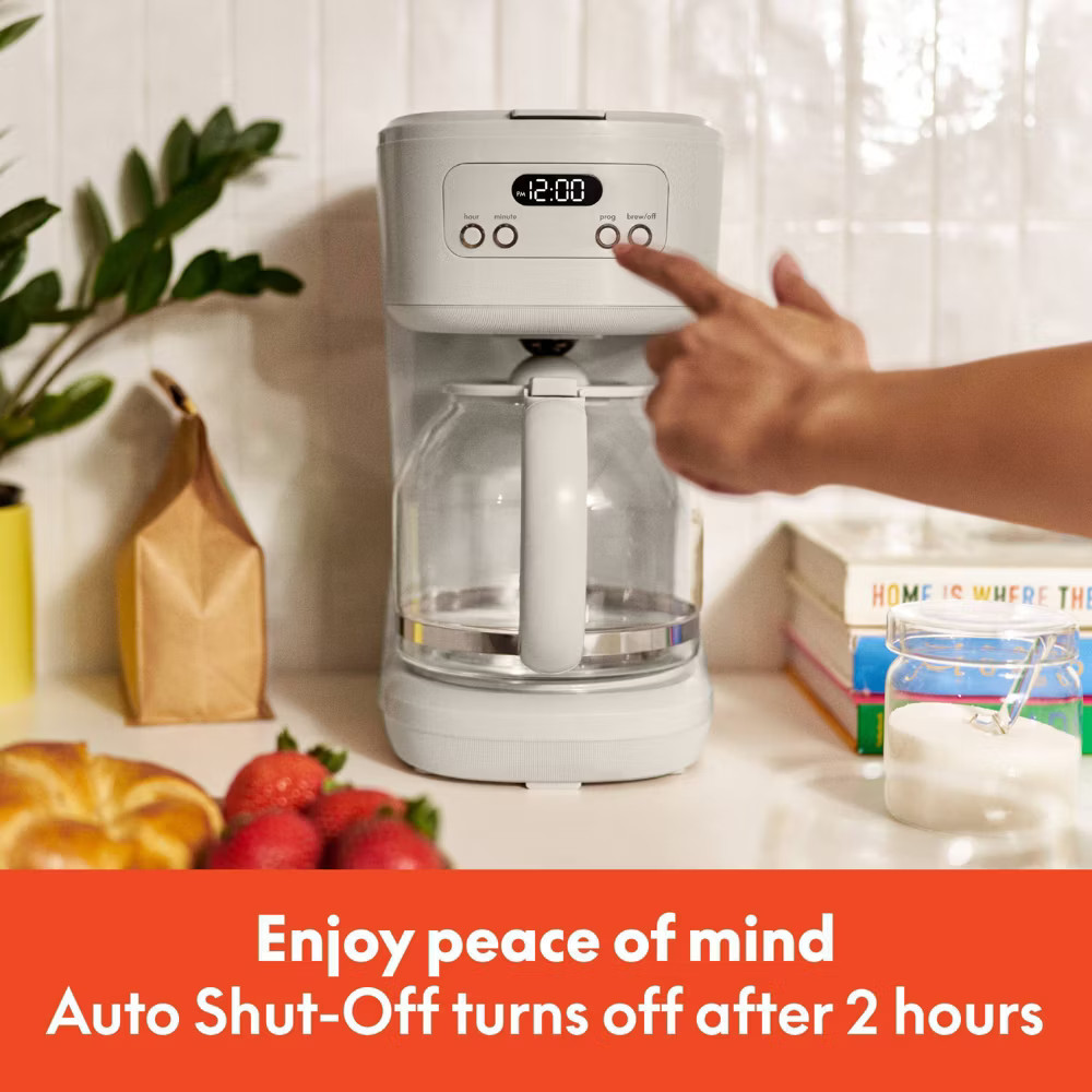 bella 12 Cup Programmable Coffee Maker Oatmilk