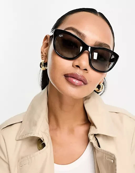 RAY BAN black/grey gradient RB4216 601/11 56 sunglasses NEW IN BOX! Authentic!