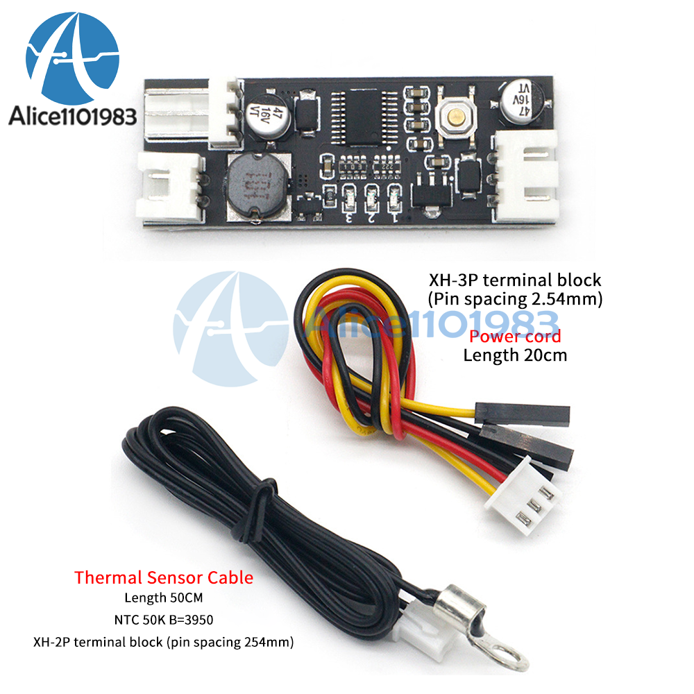 DC12V Computer Fan Temperature Control Governor Speed Controller Module 2~3Wire
