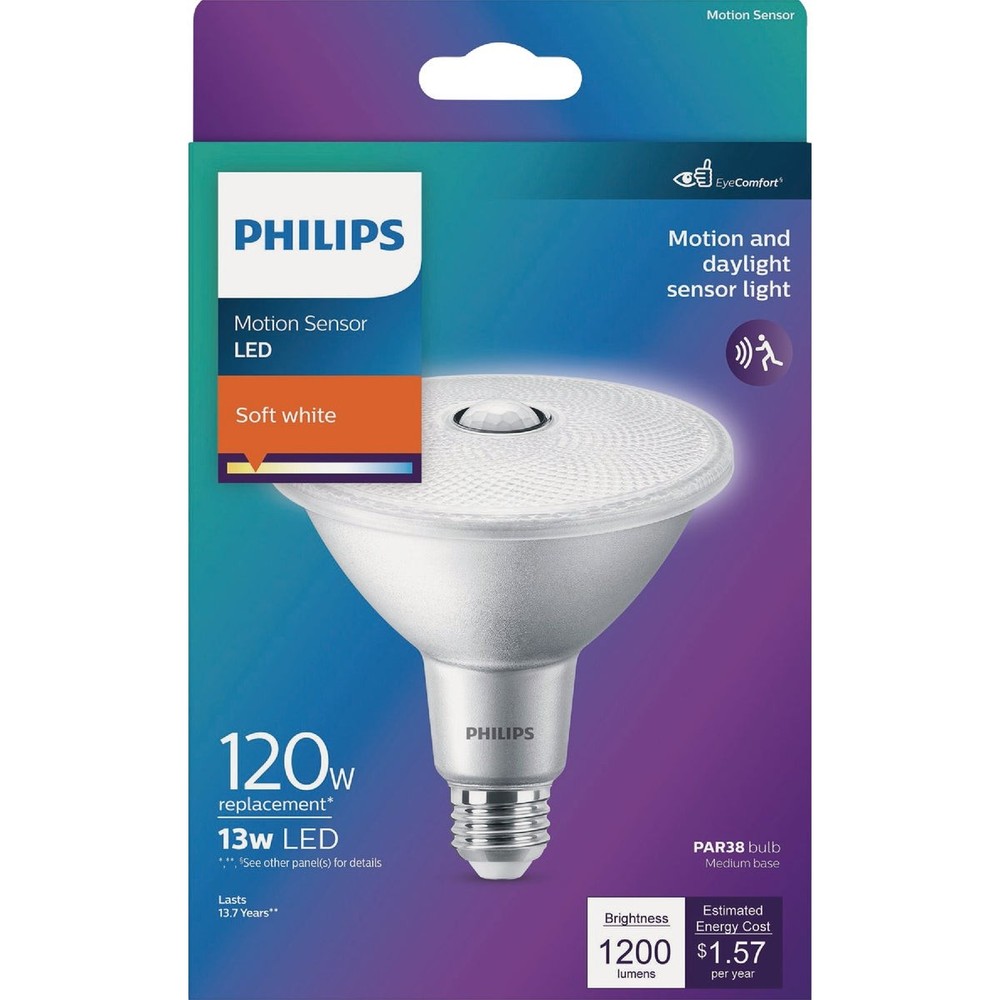 Philips 120W Equivalent Soft White PAR38 Medium & Daylight Sensor LED