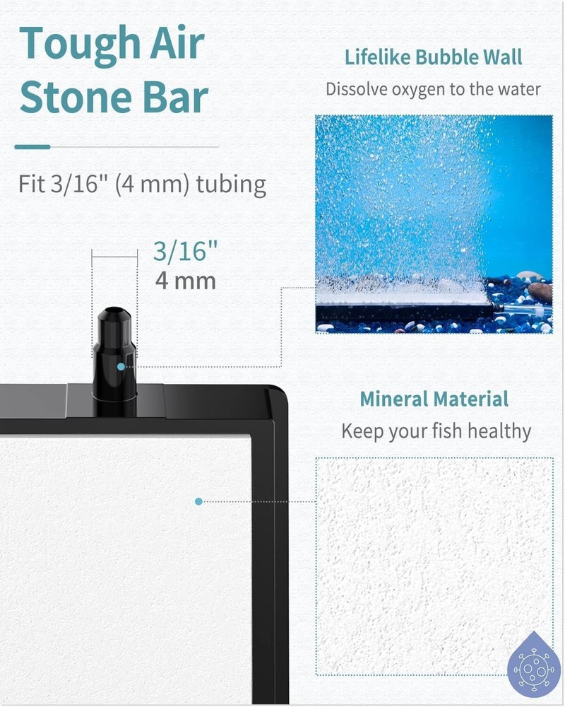 8 Inch Air Stone Bar Micro Bubble Diffuser Release Tool with Suction Cup Clip...
