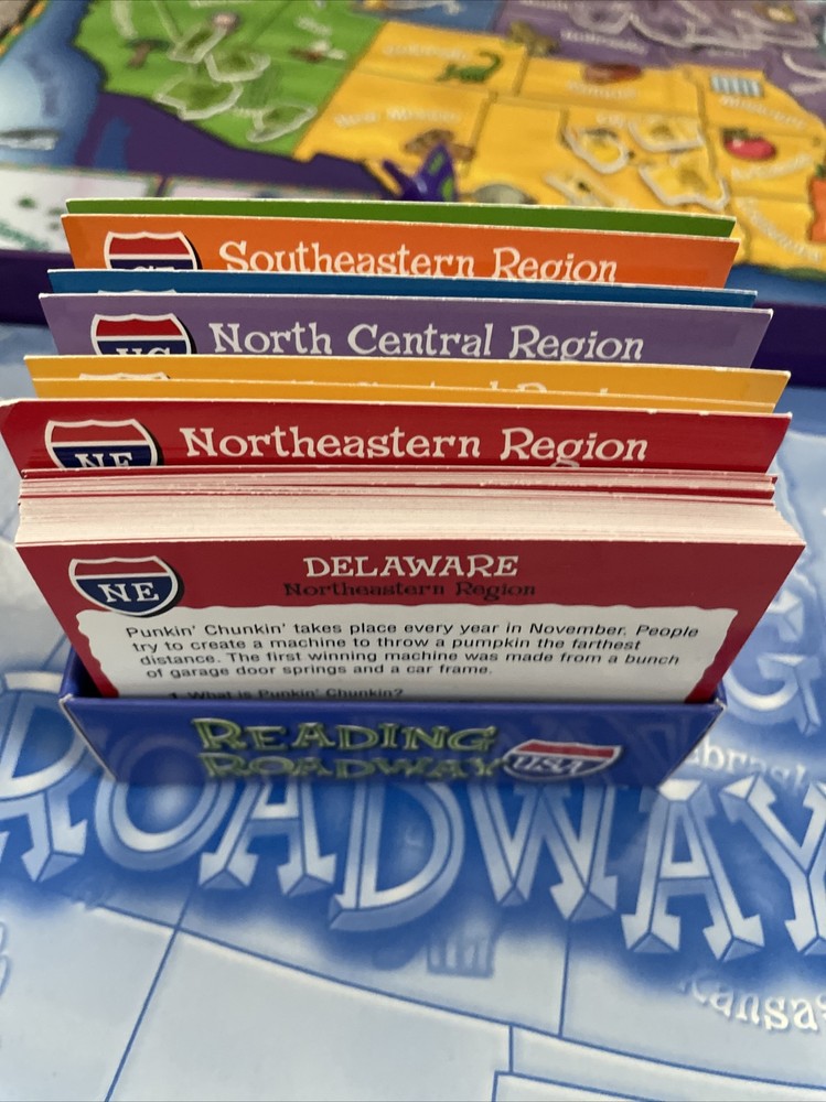 Learning Resources Reading Roadway Comprehension Board Game US Map Home School