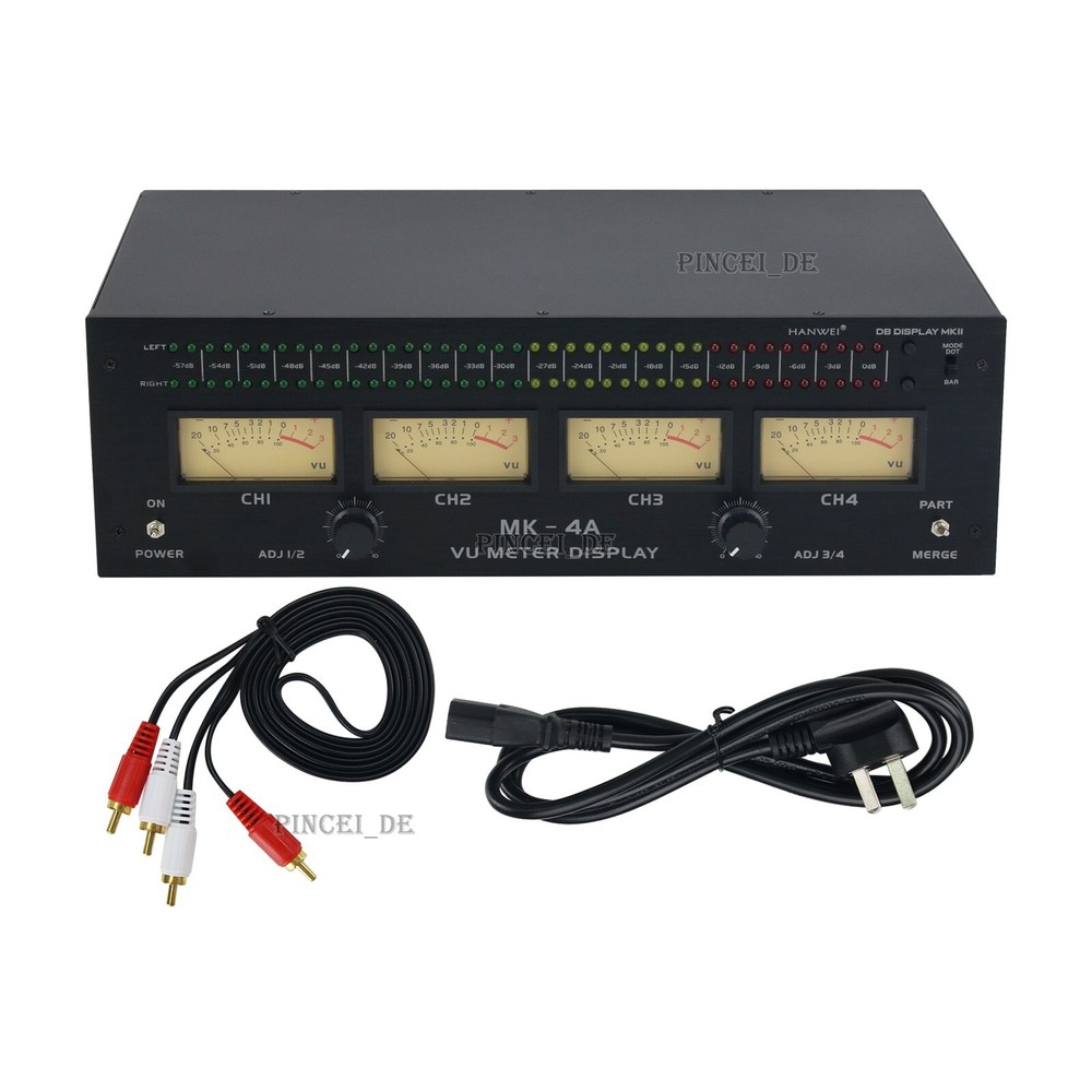 MK-4A 3U 4 VU Meter Display High Performance Level Meter for Audio Amplifier