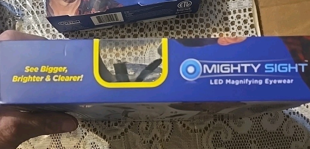 Mighty Sight LED Magnifying Eyewear 160% Magnification Rechargeable New