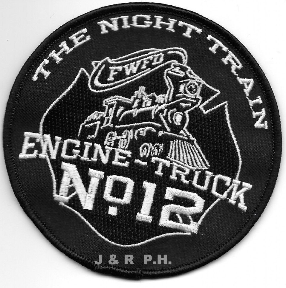 Ft. Wayne  Station - 12  "The Night Train", Indiana (4" round size) fire patch