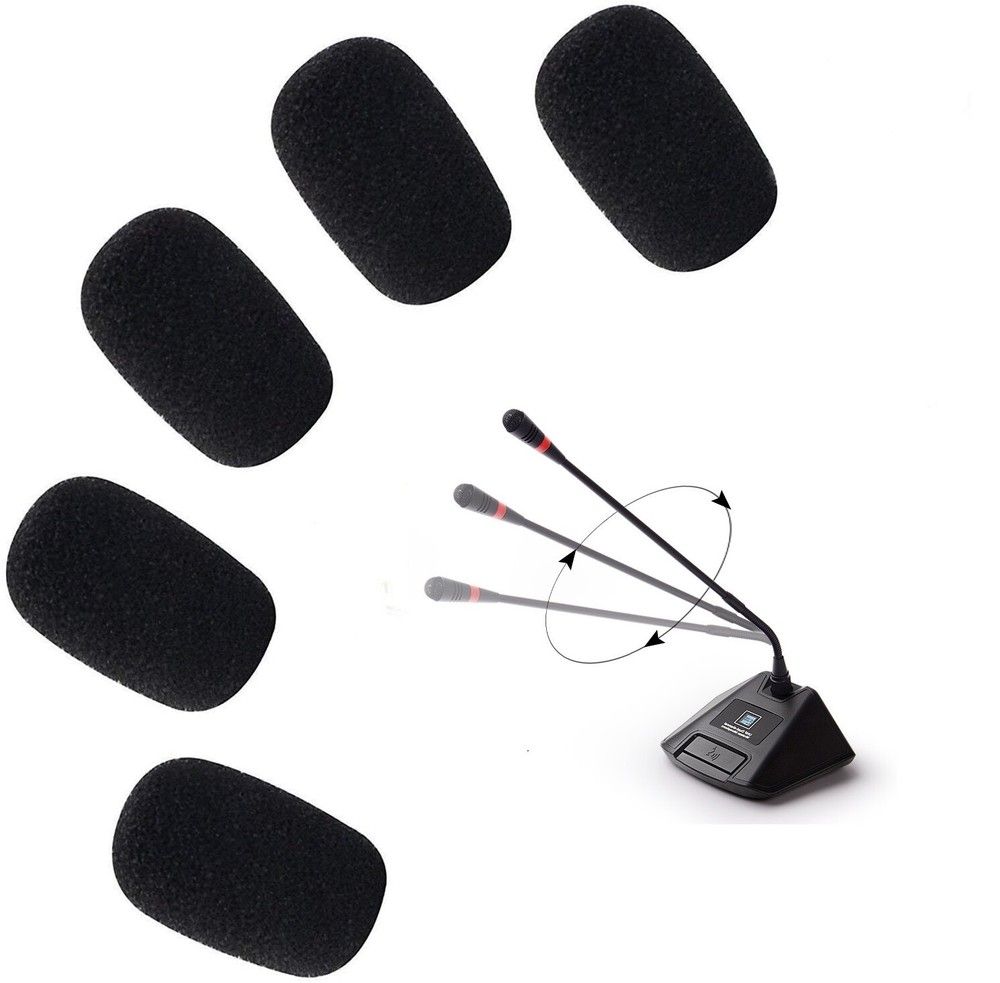 Conference Condenser Microphone Sponge Wind Shield Windscreen Foam Cover 5 Pack