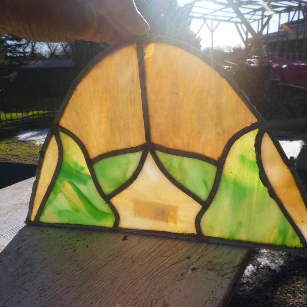 antique stained glass element
