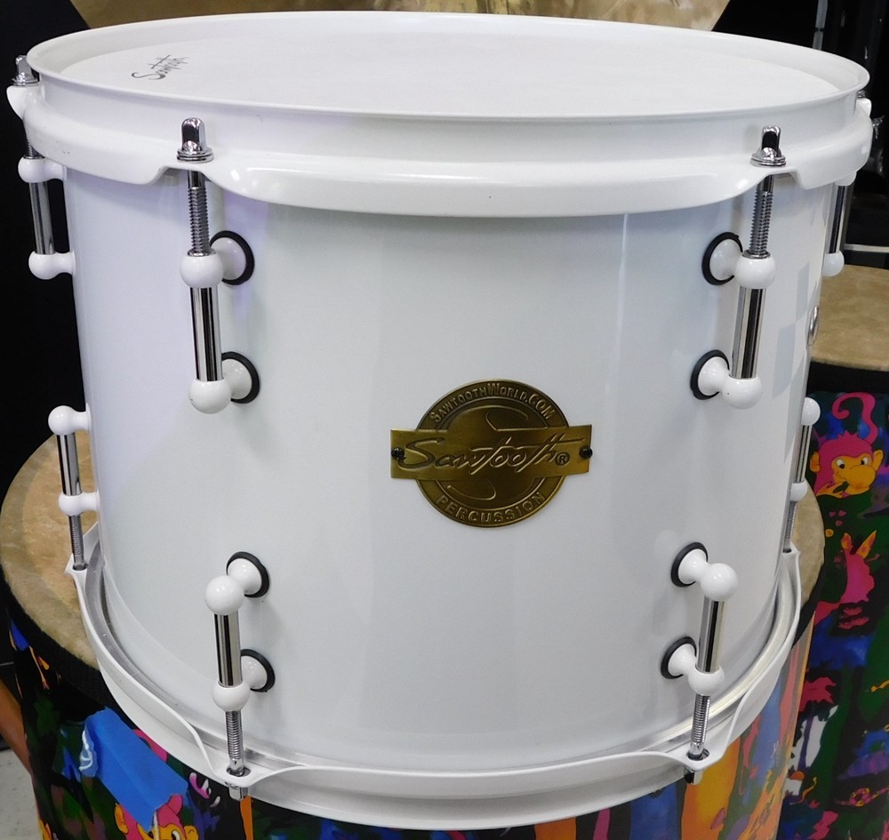 Sawtooth Command 10"x13" Wood Shell Tom Drum - No Mounting Hardware - White
