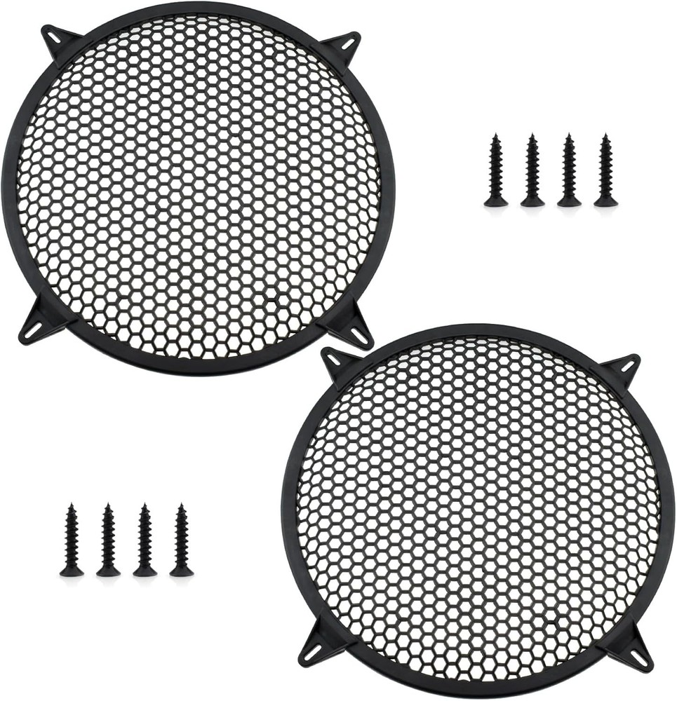 2-Pack 12-Inch Subwoofer Grill Covers - Easy Install & Protective Design
