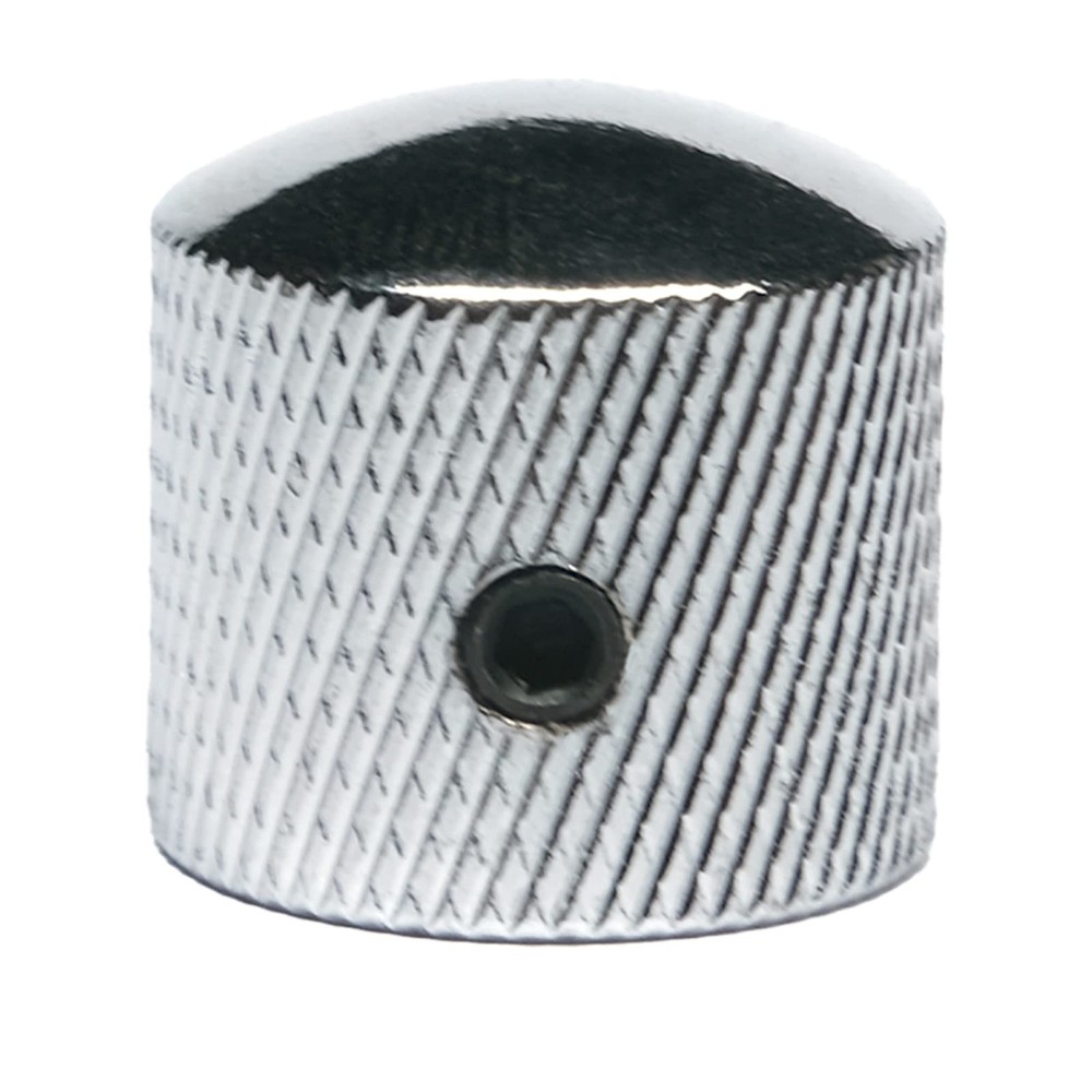 harpfeas 4 Pcs Metal Volume Tone Dome Guitar Speed Control Knobs Chrome