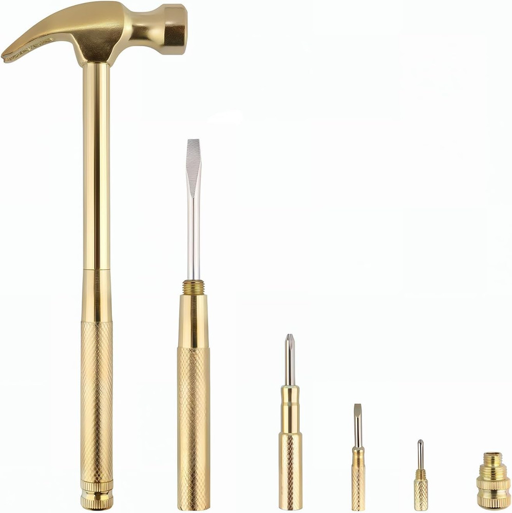 Multifunction Hammer 6 in 1 with Slotted/Flat Head Phillips Screwdriver Claw Ham