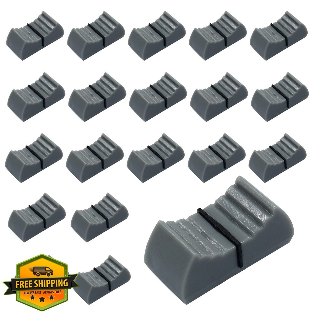 PHITUODA 20pcs Universal Fader Knobs Replacement Gray