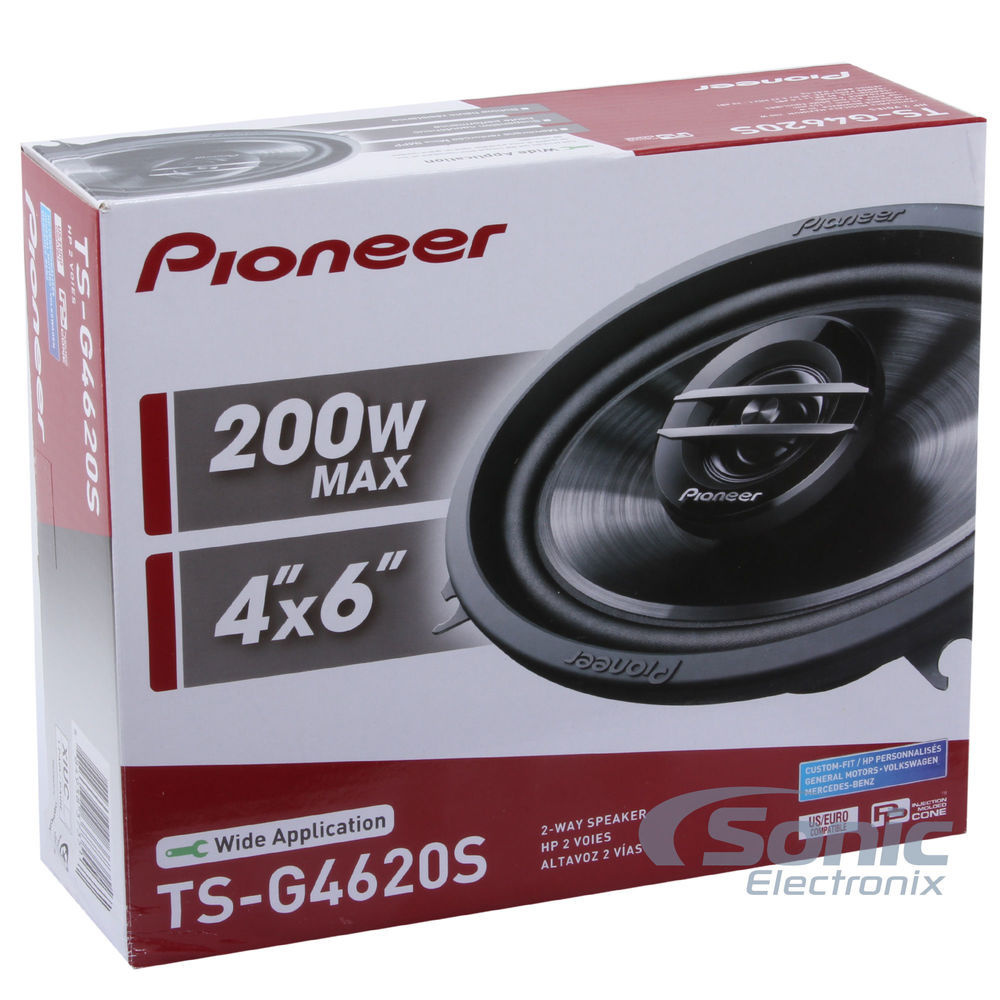 NEW Pioneer TS-G4620S 200W 4" x 6" 2-Way Coaxial Car Power Audio Speakers 4x6"