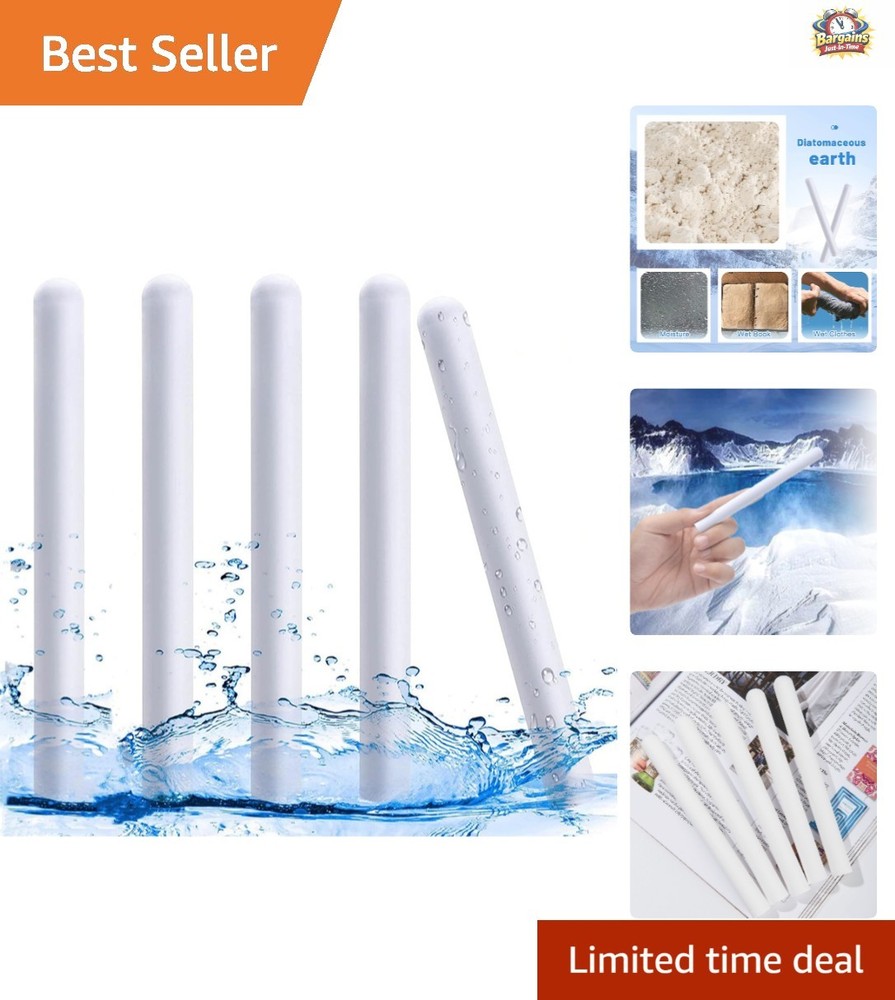 Reusable Diatom Drying Stick Rods - 5 Pack for Moisture Control & Deodorization