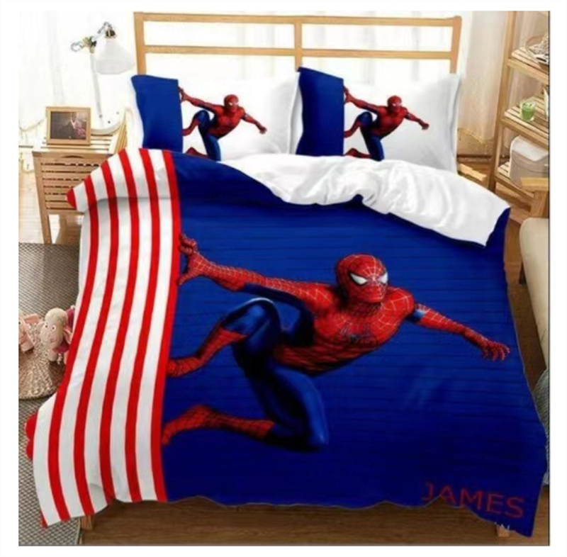 Spiderman Bedding Set 3PCS Cover Pillowcase Comforter Cover Spider-man US Size