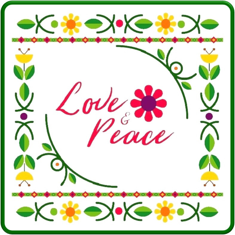 30 Custom Love & Peace Personalized Address Labels
