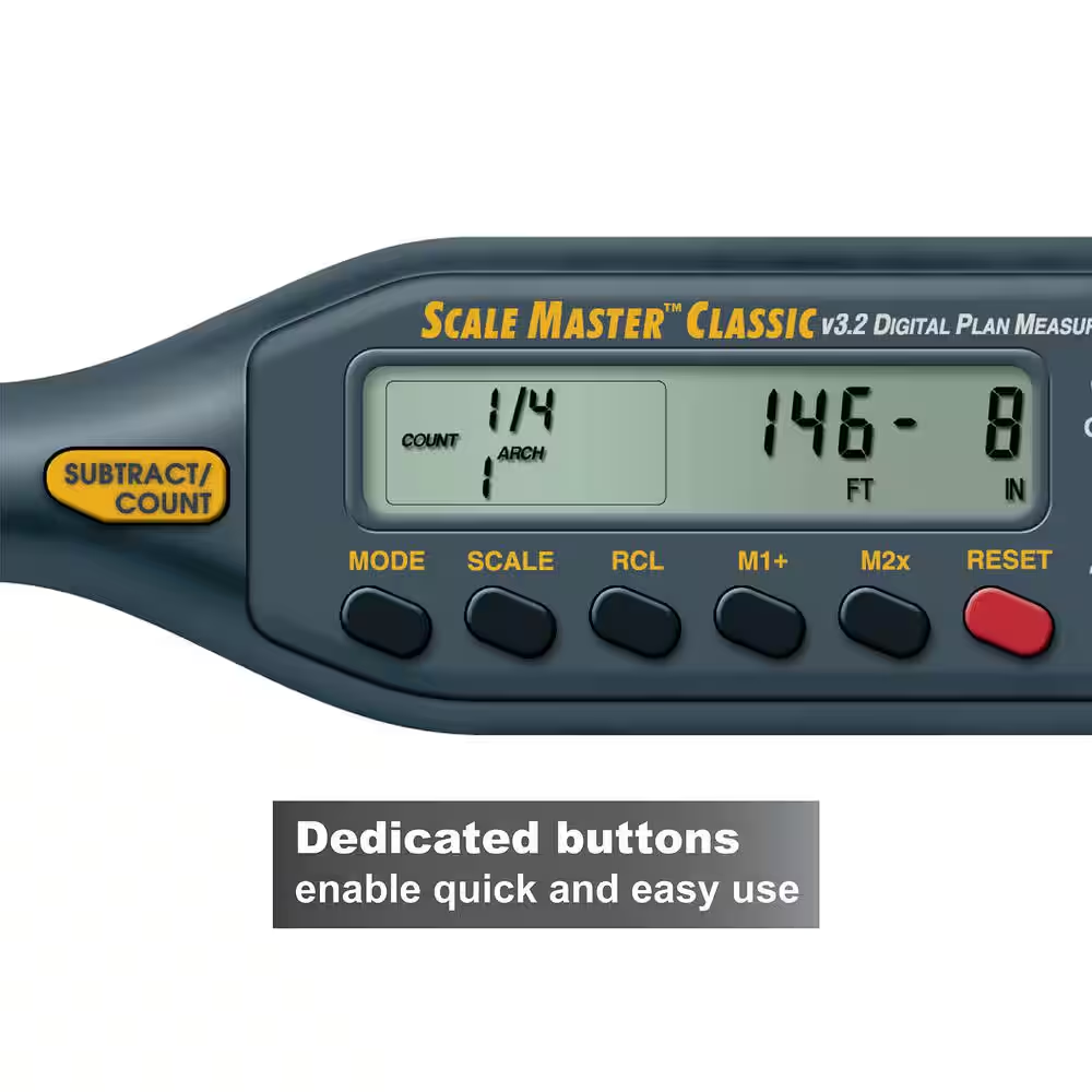 Scale Master Classic Professional Digital Plan Input with Large LCD Display