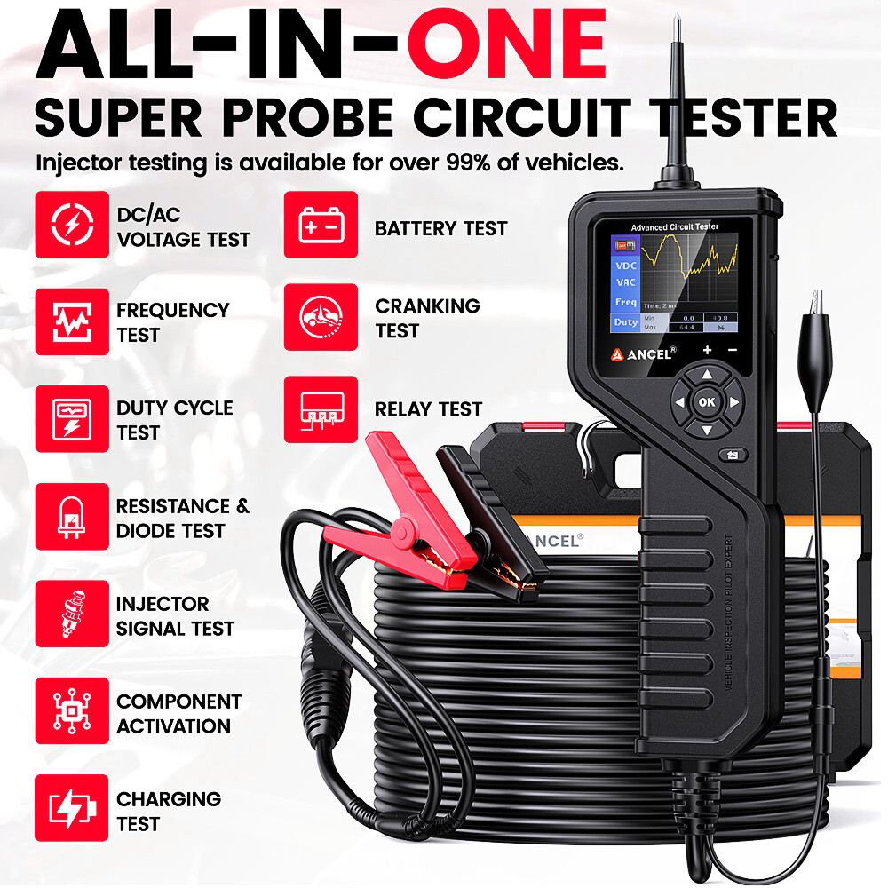8-35V Power Circuit Probe Injector Tester Component Test Oscilloscope Multimeter