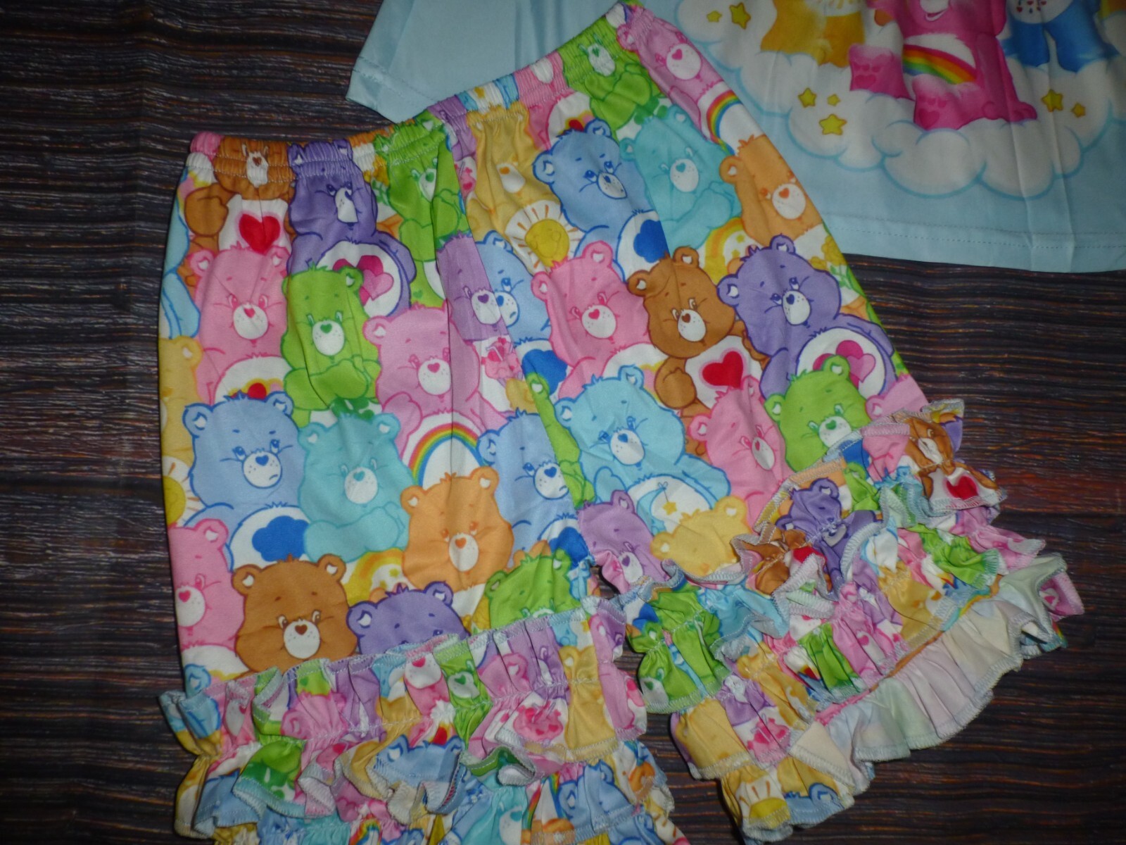 NEW Care Bears Boutique Tunic Dress Ruffle Shorts Outfit Set