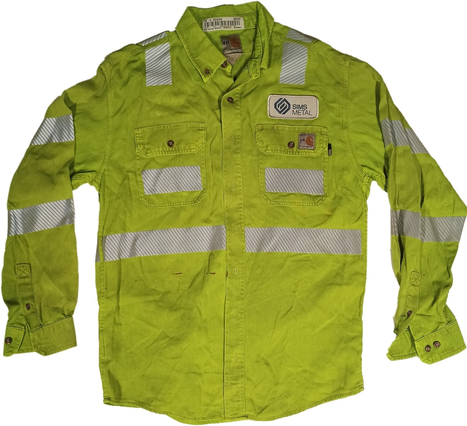 Bulwark Carhartt Used FR Hi Vis Reflective Work Shirts