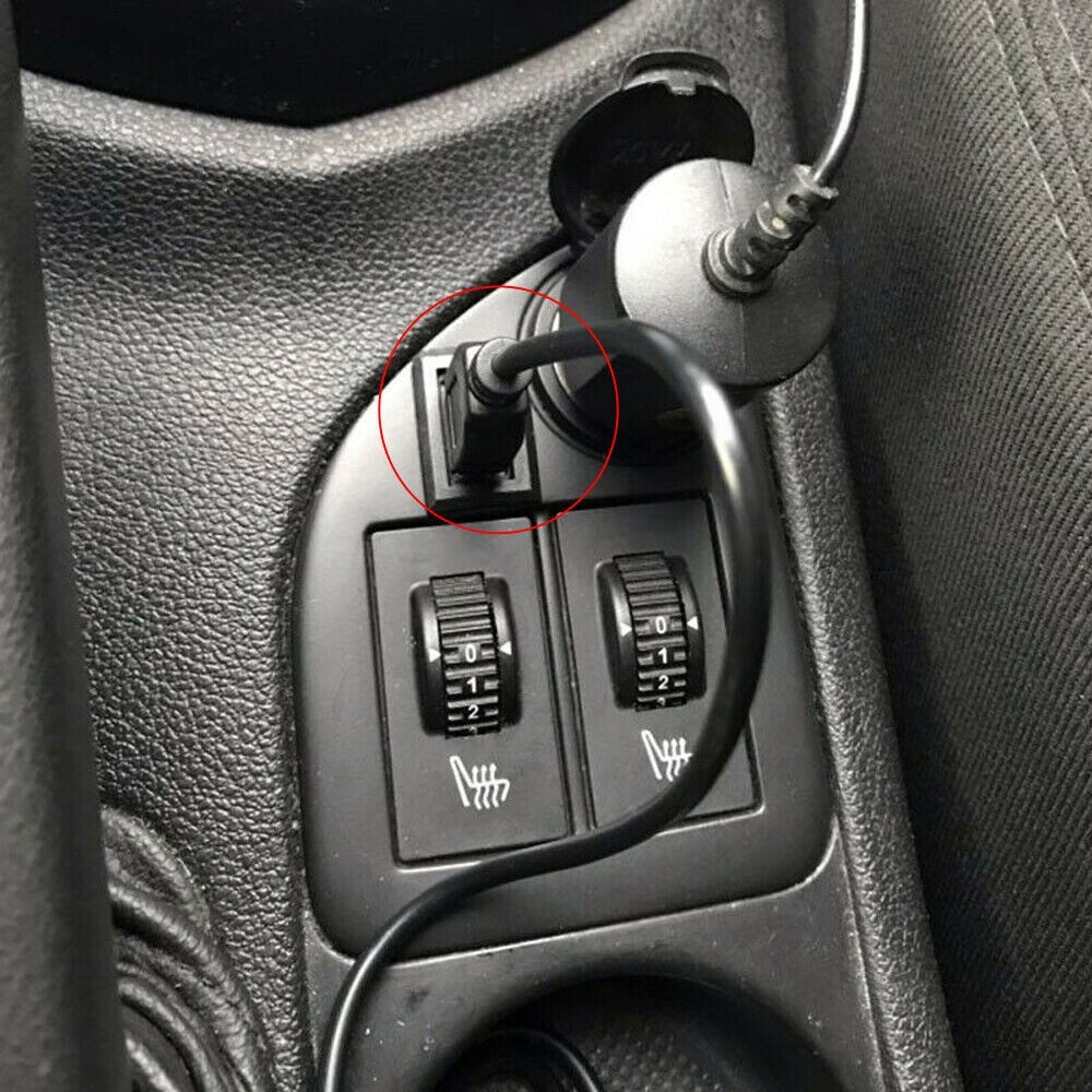 USB Extension Cable 25cm Adapter Black Car Center Console Flush Mount Part