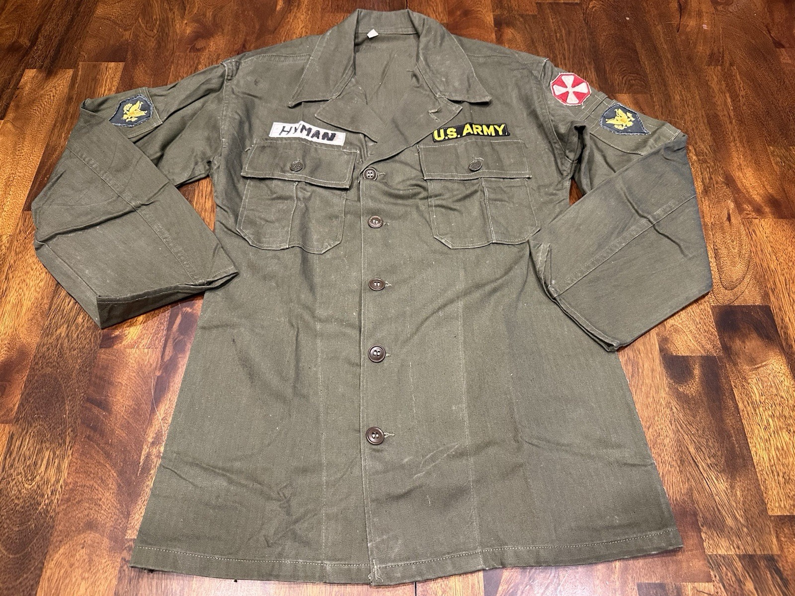 Korean War Era Fatigues HBT Herringbone Twill Shirt + Cotton OG 107 Trousers